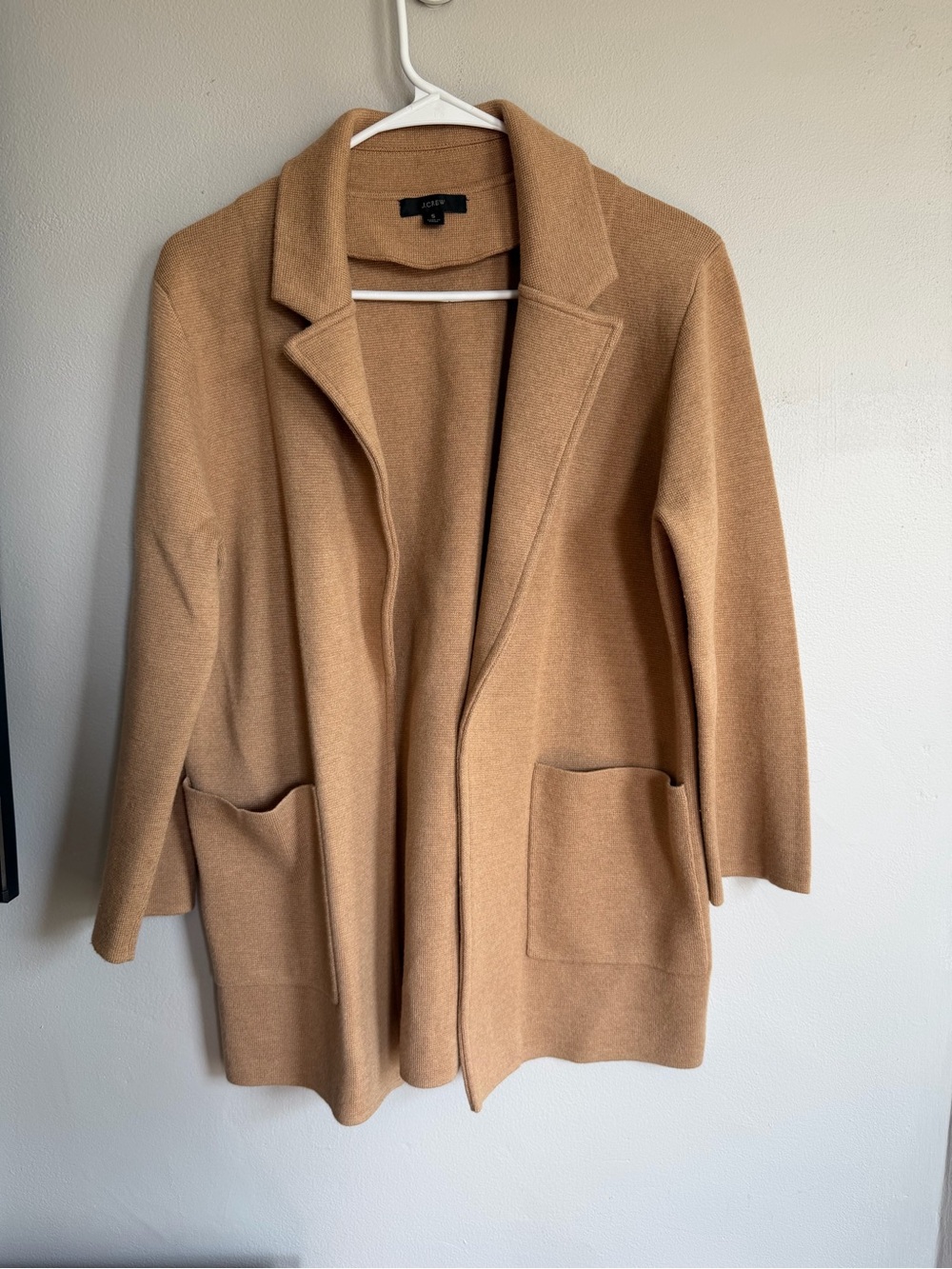 J. Crew Sweater Blazer Camel Tan S